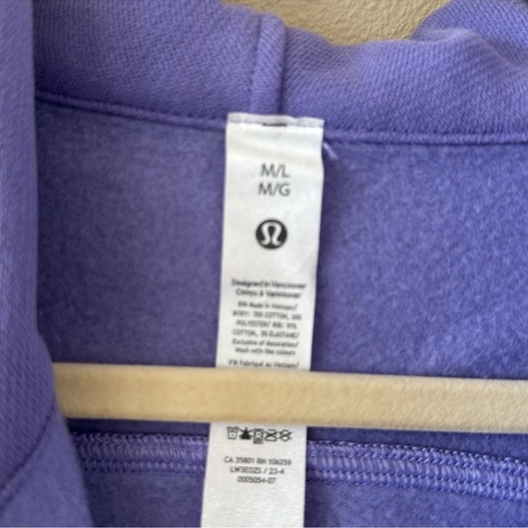 Lululemon Scuba RARE Oversized Full Zip Hoodie Dark Lavender M/L - Picture 12 of 12